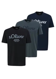 T-Shirt Herren, 99x3 Schwarz, S