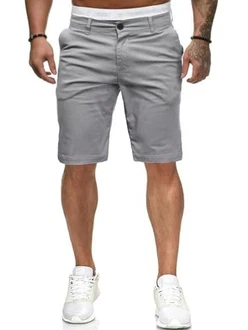 Uusollecy Kurze Hosen Herren Schmale Passform Chino Shorts Regular Fit Harlem Herren Shorts Sommer mit Tasche