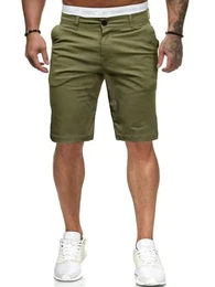 Kurze Hosen Herren, Schmale Passform Chino Shorts Herren, Regular Fit Harlem Herren Shorts Sommer mit Tasche, Grün M