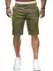 Uusollecy Kurze Hosen Herren, Schmale Passform Chino Shorts Herren, Regular Fit Harlem Herren Shorts Sommer mit Tasche, Grün M