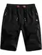 Csqtongan Kurze Hosen Herren Sommer Sporthose Kurz Herren Baumwolle Kurze Hosen Men's Sport Sweat Shorts Schwarz M