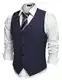 COOFANDY Herren Anzug Westen Slim fit Elegant Hochzeit Anzugweste Klassische Casual Businessweste Formelle Smoking Westen mit Taschen