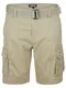 riverso Cargo Shorts Herren mit Gürtel Regular Fit RIVJoko Kurze Hosen Cargoshorts Sommer Stretch, Größe:M, Farbe:Beige