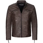 PAULGOS Herren Lederjacke Design 1 Braun