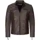 PAULGOS Herren Lederjacke Echtes Leder Jacke Echtleder Übergangsjacke Fashion in 5 Farben Gr. S-7XL Design 1 (DE/NL/SE/PL, Alphanumerisch, M, Regular, Regular, Braun)