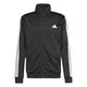 adidas Herren SPORTSWEAR BASIC 3 STRIPES TRICOT TRACKSUIT, Black, M
