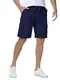 YuKaiChen Kurze Hosen Herren Cargo Shorts Herren Shorts Sommer Twill Cargoshorts mit 6 Taschen und Elastische Taille Marine Größe M