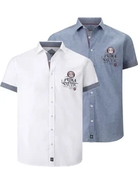 Herren Doppelpack Hemd Sverker weiß L - 41/42