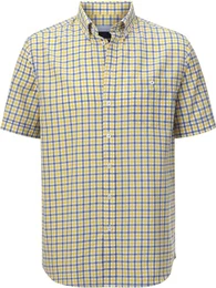 Herren Kurzarmhemd Bellanza gelb XL - 43/44