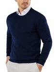 COOFANDY Herren Pullover Rundhalsausschnitt Feinstrick Dunkelblau