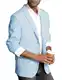 PJ PAUL JONES Herren Leinen Sakko Sportlich Regular Fit Freizeit Blazer 2 Knopf Casual Jackett (Hellblau, M)