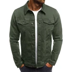 amropi Jeansjacke für Herren Jacket Denim Jeansmantel Jeans Jacken Grün