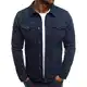 amropi Jeansjacke für Herren Jacket Denim Jeansmantel Jeans Jacken Marine, M