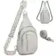 Travistar Sling Bag Damen Brusttasche Herren 2 in 1 Rucksack Damen Klein mit 2 Abnehmbare Schultergurte, PU Leder Umhängetasche Handtasche Schultertasche Diebstahlsichere Crossbody Bag Damen