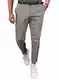 Meilicloth Herren Chino Hose Anzughose Herren Chinohose Stretchhose Herren Baumwolle Sporthose Casual Freizeithose mit Enger Passform Grau 34
