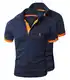 GLESTORE Poloshirt Männer Hemd Herren T-Shirts Polo Shirts Männer Sommer Poloshirt 2er-Pack Marine M