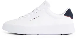 Herren Court Sneaker Detail Essential aus Leder, Weiß (White/Desert Sky), 42
