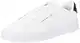 Tommy Hilfiger Herren Court Sneaker Detail Essential aus Leder, Weiß (White/Desert Sky), 41