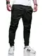 behype. Herren Hose Chino Jogger Jeans Chinohose Cargohose Freizeithose Gummibund Stretch BH_C-33-Black-W32