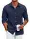 COOFANDY Hemd Herren Langarm Hemden Freizeithemd für Herenn Slim Fit Button Down Hemd Business Hemd Langarmhemd Comfort Fit Bügelleicht Blau Lila M