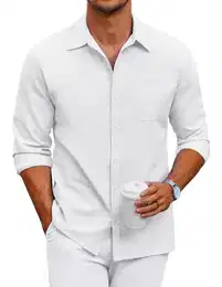 Hemd Herren Langarm Businesshemden Stretch Freizeithemden Pure Langarm Anzug Hemd Bügelfrei Regular Fit Hochzeit Hemd mit Tasche Muster 3 M