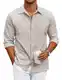 COOFANDY Hemd Herren Langarm Freizeithemden Oxford Hemd Casual Slim Fit Button Down Hemd Oberhemden Herren Langarm Spreizkragen Hemden Hellbraun M