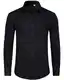J.VER Hemd Herren Modern Bügelleichtes Langarmshirt Wrinkle Free Formal Oberhemd Dehnbar Herren Hemd Leicht Einfarbig Freizeithemden,Schwarz,M