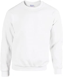 TICTEX Unisex Heavy Blend Crewneck Sweatshirt by Gildan - Herren-Pullover Baumwolle mit Rundhals in vielen Farben - große Größen - White, M
