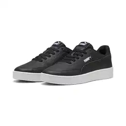 Unisex Court Classic CLEAN Sneaker, Black Black White, 41 EU