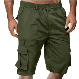 Geschenke für Mädchen Cargo Shorts Herren Sommer Cargohose Knielang Kurze Hosen Gummibund Sommerhose Straight Wanderhose Stretch Bermuda Herren-Shorts Herren Shorts mit Vielen Taschen Outdoor