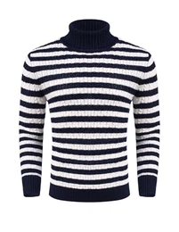 Pullover für Herren Rollkragenpullover Winterpullover Strickpullover Rollkragenpulli Rollkragen Pullover Sweater Männer Pullover Winter Warm Oberteile Streifen-C M