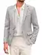 COOFANDY Sportlich Sakko Herren Freizeit Blazer Slim Fit Sommer Anzugjacke 1 Knopf Jackett Mistygrau M
