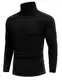 COOFANDY Rollkragenpullover Herren Pullover Stehkragen Herren Winter Pullover Rollkragen Thermo Langarmshirt Dick Schwarz M