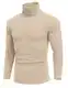 COOFANDY Rollkragenpullover Rollkragen Herren Warmer Pullover Turtleneck Herren Thermo Langarmshirt Hellkhaki M