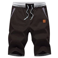 JustSun Kurze Hosen Herren Shorts Sommer Chino mit Tunnelzug Braun