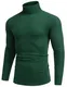 COOFANDY Pullover Herren Winter Rollkragen Langarmshirt Rollkragenshirt Herren Sweater Strickpullover Basic Pullover Männer Rollkragenpullover Grün M