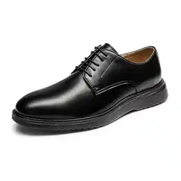 Herren Anzugschuhe mit Popcornsohlen Schnürhalbschuhe mit weicher Rückfederung Businessschuhe bequem,Size 41,Schwarz,SBOX2402M