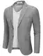 COODANDY Sakko Herren Sportlich Blazer Slim Fit Anzugjacken für Herren Sportsakko Freizeit Jackett Business Grau M