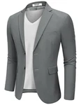 COOFANDY Sakko Herren Blazer Slim Fit Anzugjacken Business Freizeit Dunkelgrau