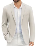 COOFANDY Herren Sakko Sportlich Freizeit Anzugjacke Blazer Grau