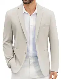 Anzugjacke Herren Leichte Freizet Sakko Sportliche Elegante Hochzeit Business Blazer Grau M