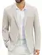 COOFANDY Anzugjacke Herren Leichte Freizet Sakko Sportliche Elegante Hochzeit Business Blazer Grau M