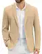 COOFANDY Blazer Herren Business Sportliche Sakko Slim Fit Revers Kragen Anzugjacke Khaki M