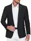 COOFANDY Herren Blazer Sportlich Sakko Freizeit Herrensakko Business Anzugjacken Regular Fit Einfarbig Sportsakko Jacke Hochzeitsanzug Elegant Schwarz M