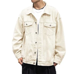 Sommerjacke Herren Leicht Jeans - Jeansjacke Herren Sommer Fashion Jeansjacken Button Down Denim Jacket Revers Denim Jacken Leichte Casual Freizeitjacke Baggy Outdoorjacke Bequeme Sommerjacken