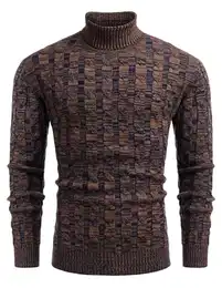 Herren Pullover Strickpullover Rollkragenpullover Zopfmuster Sweater Christmas Pulli Warm Weihnachten Pullover PAT7 M