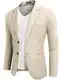 COOFADNY Herren Freizeit Sportsakko 2 Knöpfe Anzugjacke Regular Fit Männer Sportlich Blazer Khaki M
