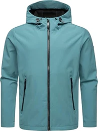 Herren Übergangsjacke wasserdichte Softshelljacke mit Kapuze Shellwie Warm Ocean Green Gr. M