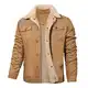 Svanco Bomberjacke Herren Winter Pilotenjacke Gefüttert Winterjacke Lang Warm Thermojacke Dicke Fleecejacke Outdoor Fliegerjacke mit 5 Taschen