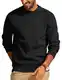 PJ PAUL JONES Herren Rippstrickpullover Regular Fit Feinstrick Winterpullover Pullover Sweater (Schwarz, M)